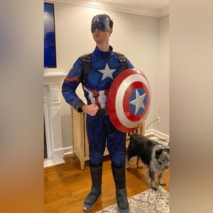 Men’s Captain America Costume with mask and shield